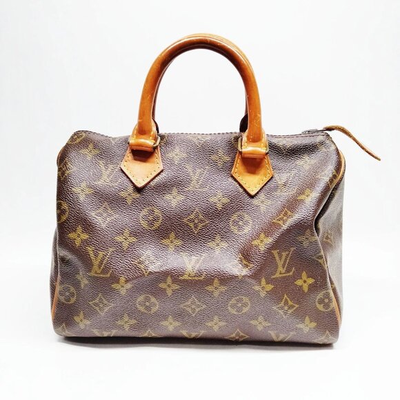 Authentic Louis Vuitton Speedy 25 Brown Monogram Hand Bag mn650-111725 - Picture 1 of 16